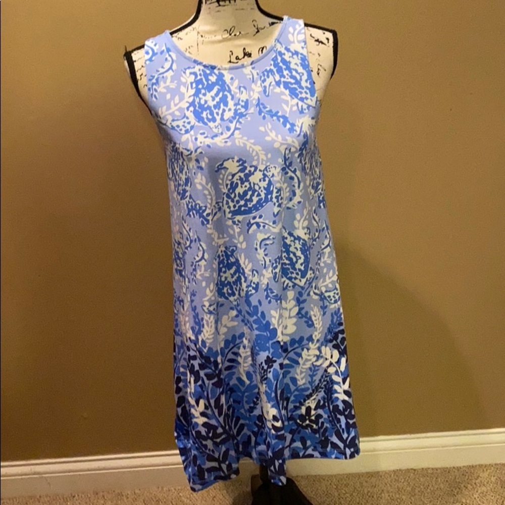 Lily Pulitzer Blue Sleeveless‎ Dress Small